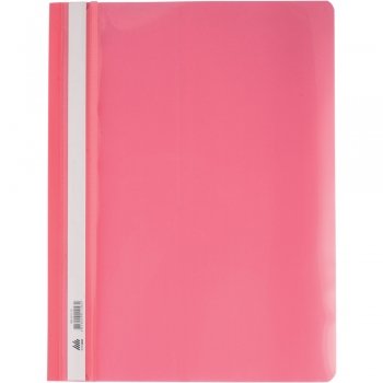 Папка-швидкозшивач А4 пластикова з прозорим верхом Buromax BM.3311-10 рожевий
