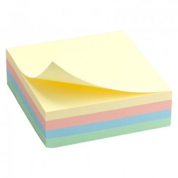 Блок паперу з клейким шаром 75x75 мм, 250 арк., пастельні кольори Delta by Axent  D3350