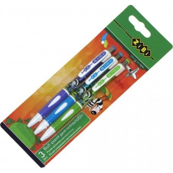 Комплект з 3-х кулькових ручок в блістері ZIBI ZB.2100-53-3