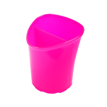 Підставка для ручок трикутна 85x85x100 мм  пластикова Zibi Tetrik ZB.3002-10 рожева