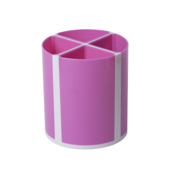 Підставка для ручок кругла 90x90x100 мм пластикова Zibi Твистер ZB.3003-10 рожева