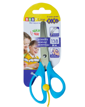 Ножницы детские с пружиной 138 мм Zibi ZB.5017-02 Синие