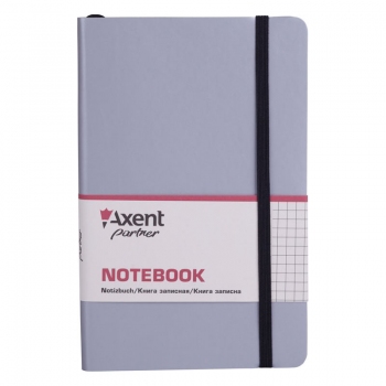 Записная книга Partner Soft А5- на 96 листов кремовый блок в клетку AXENT 8206-34-A серебро