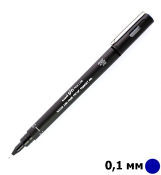 Лайнер UNI PIN 01-200 синій, товщина лініі написання 0,1 мм