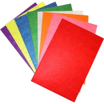 Набор цветной фетровой бумаги А4, 8 листов, толщина 1,2 мм (8 цветов MIX №4),  Josef Otten