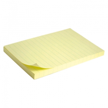 Блок бумаги с липким слоем 100x150 мм, 100 листов в линию Delta by Axent D3330-01 пастельный желтый