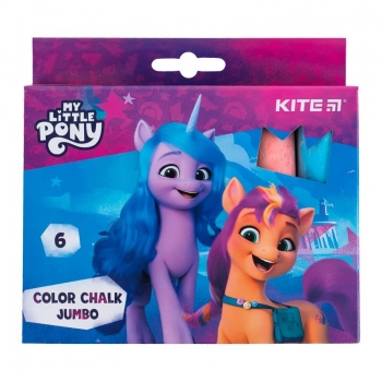 Крейда кольорова Jumbo 6 штук в упаковці  Little Pony Kite lp24-073