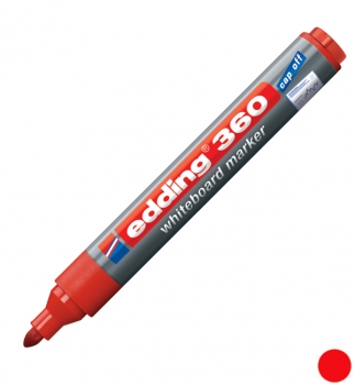 Маркер для дошок, 1,5-3 мм, конусний письмовий вузол, червоний  Edding e-360/02 заправляється