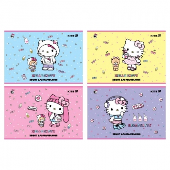 Альбом для малювання 24 аркуша А4 на скобі Hello Kitty Kite hk25-242-1
