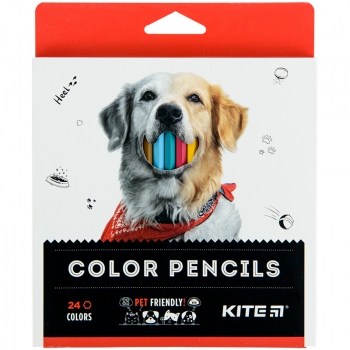 Карандаши цветные 24 цвета серия Dogs Kite k22-055-1