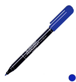 Маркер перманентний 1 мм, конусний письмовий вузол, синій, Centropen Permanent 2846/03