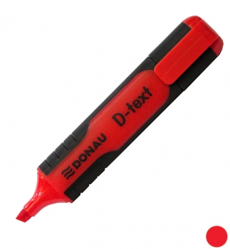 Маркер текстовий 1-5 мм, клиновидний письмовий вузол, червоний, Donau D-TEXT 7358001PL-04