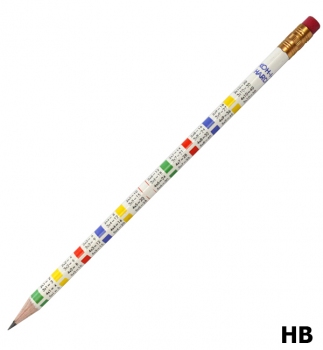 Карандаш графитный твердомягкий HB с ластиком (с таблицей умножения) Koh-i-noor 1231/3