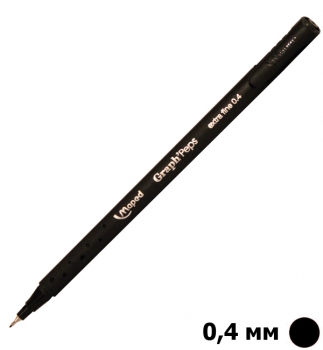 Лайнер GRAPH PEPS товщина лініі написання 0,4 мм чорний MAPED MP.749111