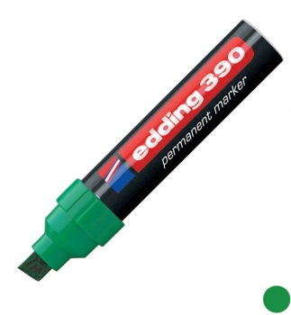Маркер перманентний 4 -12 мм, скошений письмовий вузол Edding Permanent marker e-390/04 зелений