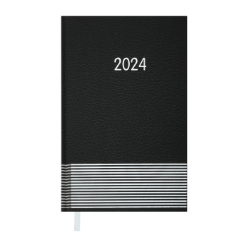 Щоденник  датований 2024  PARALLEL, А6 Buromax BM.2550-01 чорний