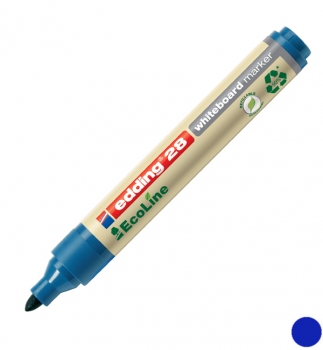 Маркер для дошок 1,5-3 мм, конусний письмовий вузол Edding e-28/03 EcoLine синій