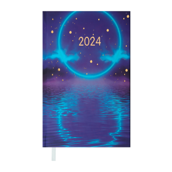 Щоденник  датований 2024  ONLY, А6 Buromax BM.2549-07 фіолетовий