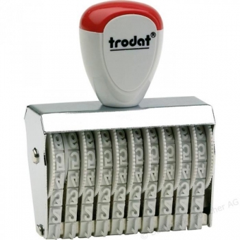 Нумератор ручной металлический ленточный 10-ти разрядный шрифт 5мм  Trodat 15510
