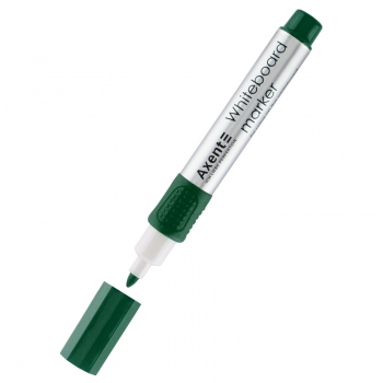 Маркер для дошок Whiteboard 2-4 мм, конусний письмовий вузол Axent 2551-04-a зелений