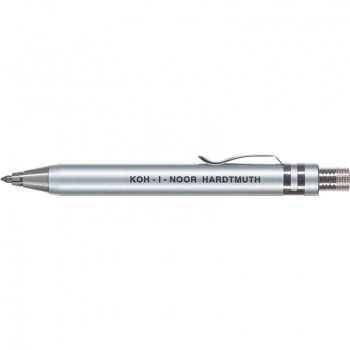Олівець механічний металевий корпус з чинкою цанговий 3,2 мм Koh-i-noor 5358s срібний