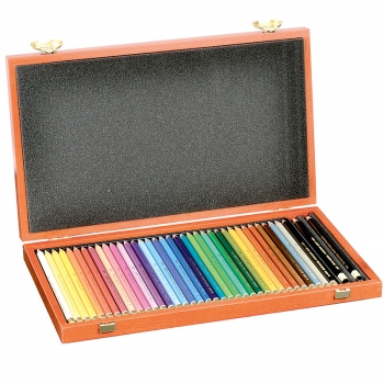 Олівці кольорові художні POLYCOLOR в дерев`янному пеналі 36 кольорів Koh-i-noor 3895