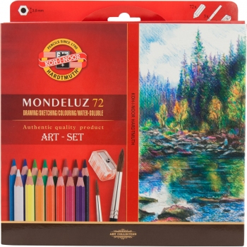 Олівці кольорові акварельні 72 кольори Mondeluz в картонній упаковці Koh-i-noor 3714