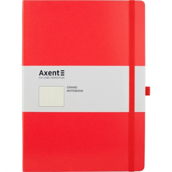 Записна книжка Partner Grand А4 (297х210мм) на 100 арк. в крапку кремовий блок, червона AXENT 8303-06-a