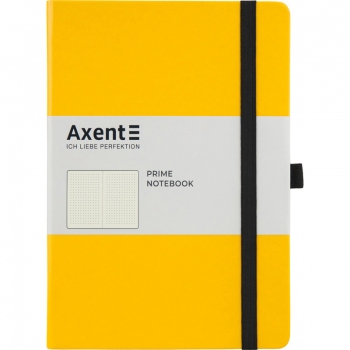 Записна книжка Partner Prime А5 (145х210) на 96 арк. в крапку кремовий блок, жовта Axent 8304-08-a