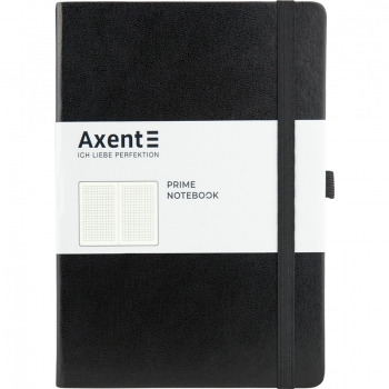 Записна книжка Partner Prime А5 (145х210) на 96 арк. клітинка, кремовий блок, чорна Axent 8305-01-a