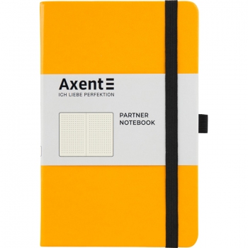 Записна книжка Partner А5-(125х195мм) на 96 арк. в крапку, жовта Axent 8306-08-a