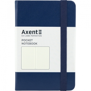 Записна книжка Partner A6-(95х140мм) на 96 арк. кремовий блок в крапку, синя Axent 8309-02-a