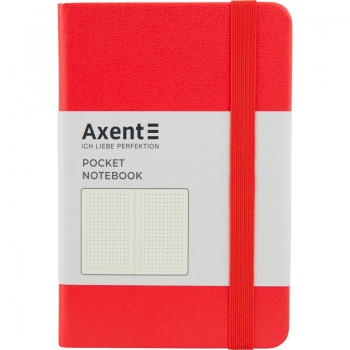 Записна книжка Partner A6-(95х140мм) на 96 арк. кремовий блок в крапку, червона Axent 8309-05-a