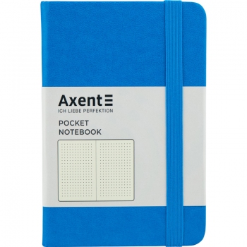 Записна книжка Partner A6-(95х140мм) на 96 арк. кремовий блок в крапку, блакитна Axent 8309-07-a