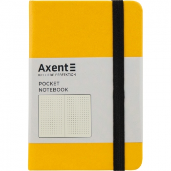 Записна книжка Partner A6-(95х140мм) на 96 арк. кремовий блок в крапку, жовта Axent 8309-08-a