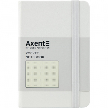 Записна книжка Partner A6-(95х140мм) на 96 арк. кремовий блок в крапку, біла Axent 8309-21-a