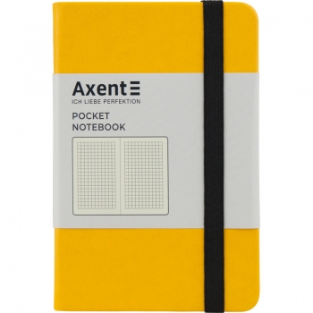 Записна книжка Partner А6-(95х140мм) на 96 арк. кремовий блок в клітинку Axent 8301-08-A жовта