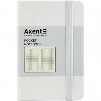 Записна книжка Partner А6-(95х140мм) на 96 арк. кремовий блок в клітинку Axent 8301-21-A біла