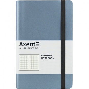 Записна книжка Partner Soft А5-(125х195мм) на 96 арк. кремовий блок в клітинку AXENT 8206-14-A срібно-синя