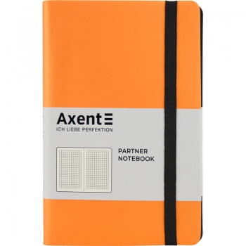 Записна книжка Partner Soft А5-(125х195мм) на 96 арк. кремовий блок в клітинку AXENT 8206-12-A помаранчева