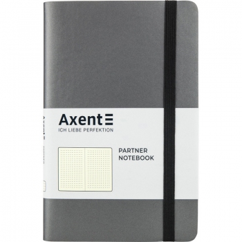 Записна книжка Partner Soft А5-(125х195мм) на 96 арк. кремовий блок в крапку, сіра Axent 8310-15-a