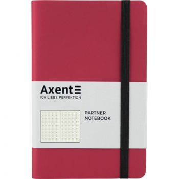 Записна книжка Partner Soft А5-(125х195мм) на 96 арк. кремовий блок в крапку, червона Axent 8310-05-a