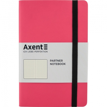 Записна книжка Partner Soft А5-(125х195мм) на 96 арк. кремовий блок в крапку, рожева Axent 8312-10-a