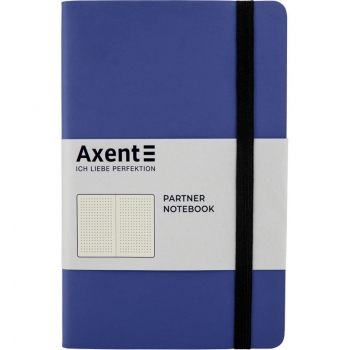 Записна книжка Partner Soft А5-(125х195мм) на 96 арк. кремовий блок в крапку, темно-синя Axent 8312-02-a