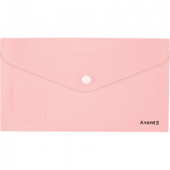 Папка-конверт на кнопці, DL, Pastelini, рожева Axent 1414-10-a