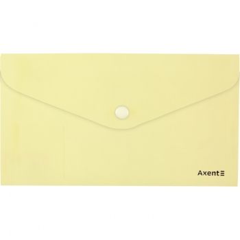 Папка-конверт на кнопці, DL, Pastelini, жовта Axent 1414-08-a