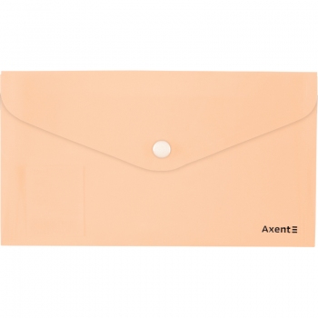 Папка-конверт на кнопці, DL, Pastelini, персикова Axent 1414-42-a