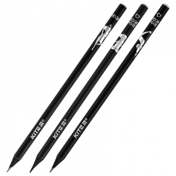 Олівець графітний чорний корпус без ластика Yoga Kite k20-159-2