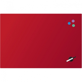 Дошка скляна магнітно-маркерна 60х90 см, червона Axent 9615-06-a