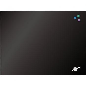 Дошка скляна магнітно-маркерна 90x120 см, чорна Axent 9616-01-a